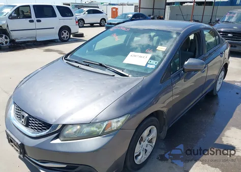 2014 Honda Civic Lx из США, поврежденный, VIN 19XFB2F53EE043488